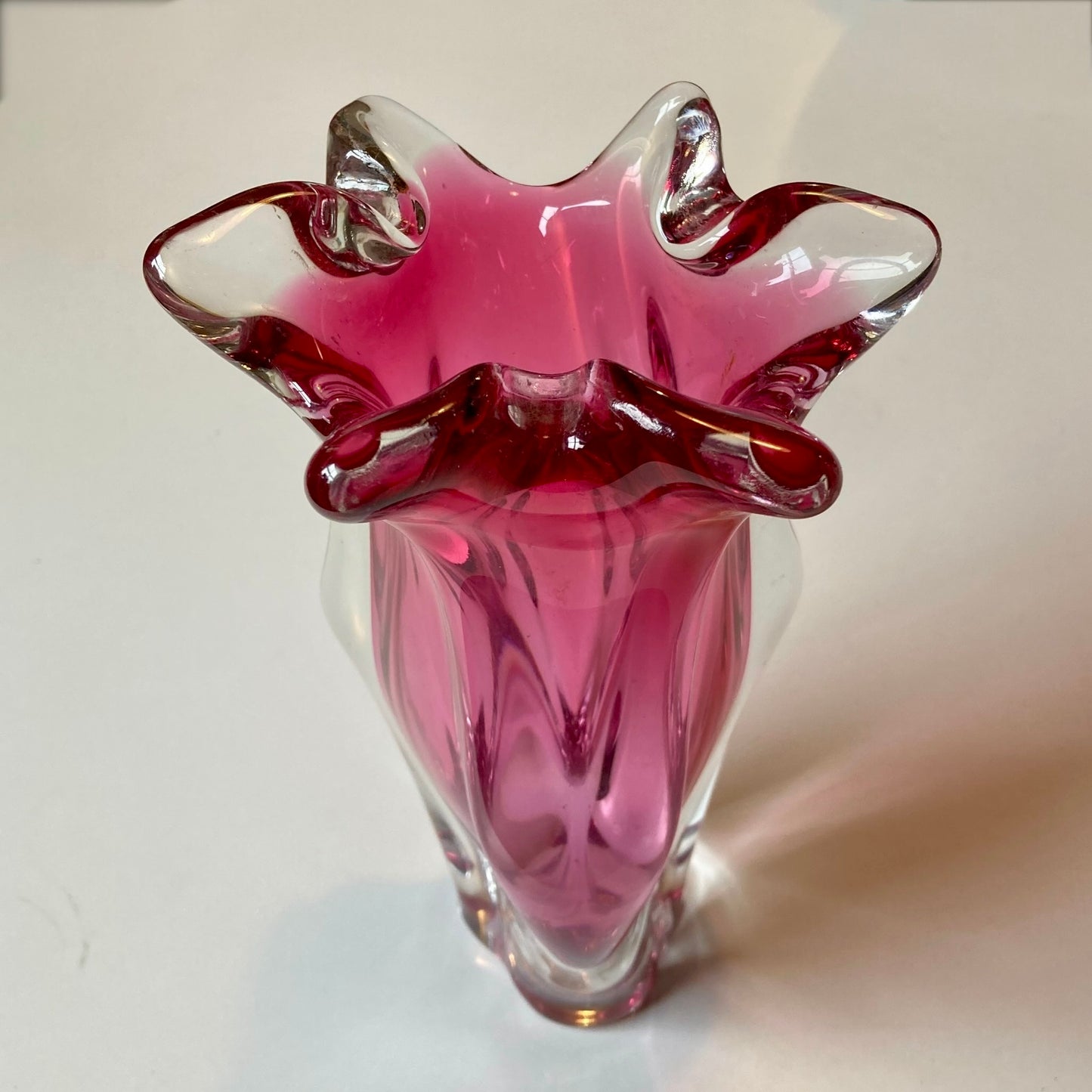 Pink Murano Style Vase