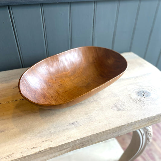 Large Turned Wooden Bowl