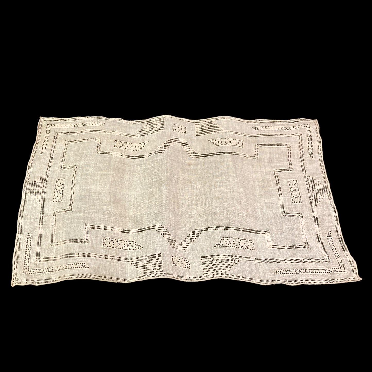 Six Vintage Linen Placemats