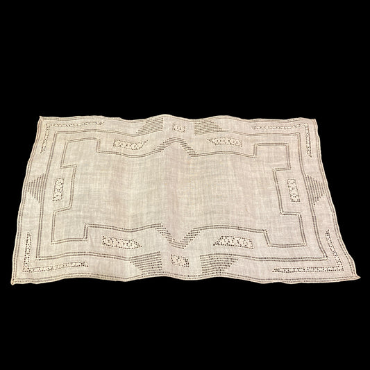 Six Vintage Linen Placemats