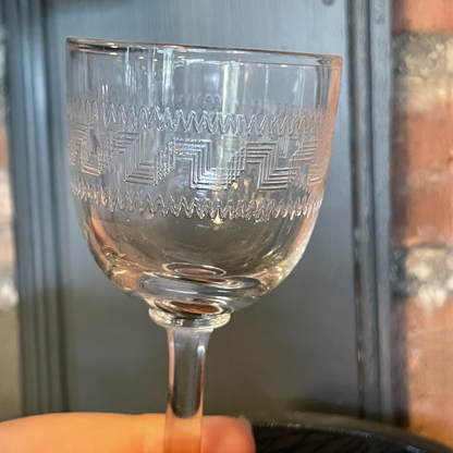 Set of Six Edwardian Sherry Glasses