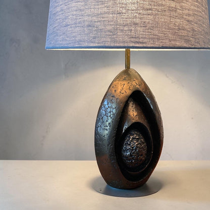 Bronzed Brutalist Lamp