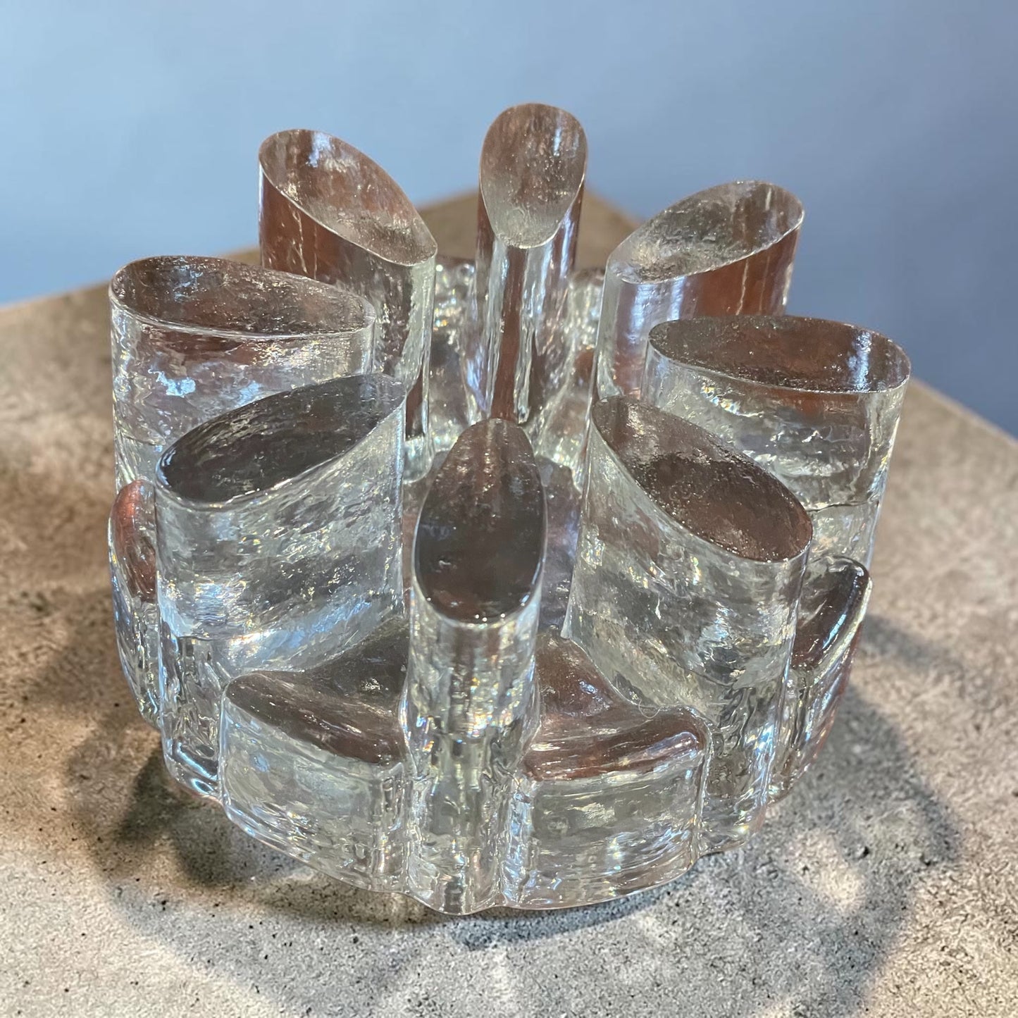 West German Glass Trivets