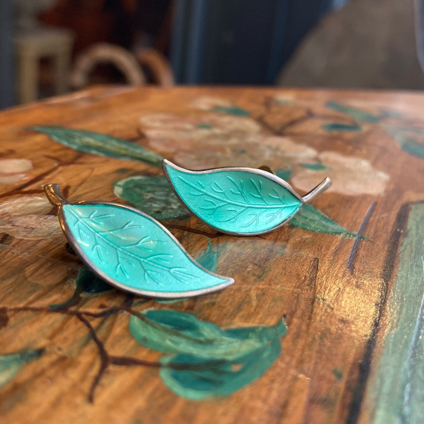 David Andersen Leaf Earrings