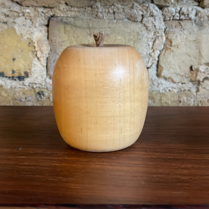Hand Turned Maple Apple