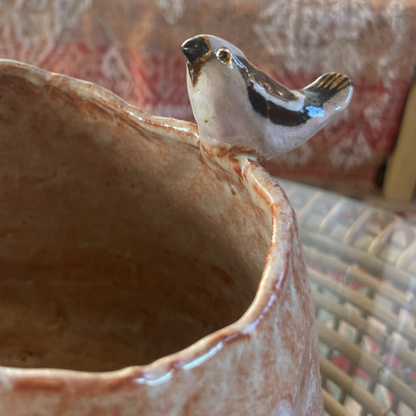 Handmade Ceramic Bird Vase