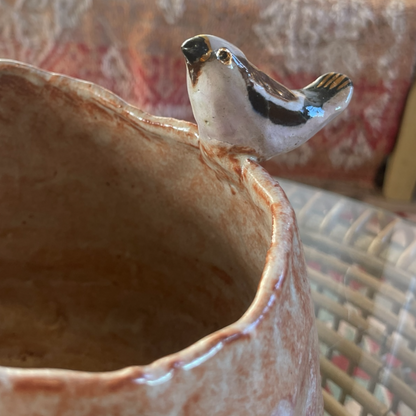 Handmade Ceramic Bird Vase
