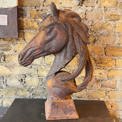 Large Stallion Head Finial