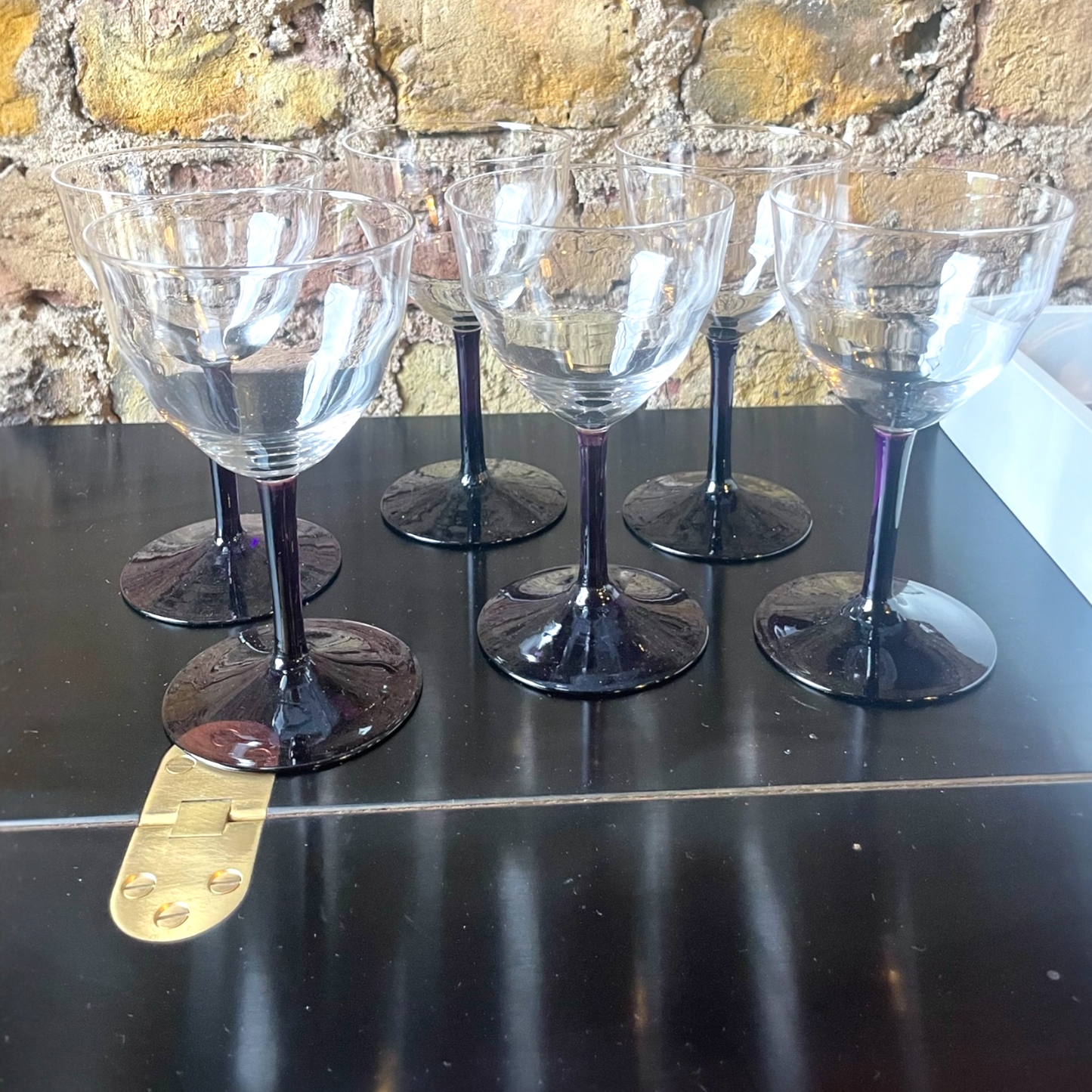 Set Of 6 Art Deco Glasses