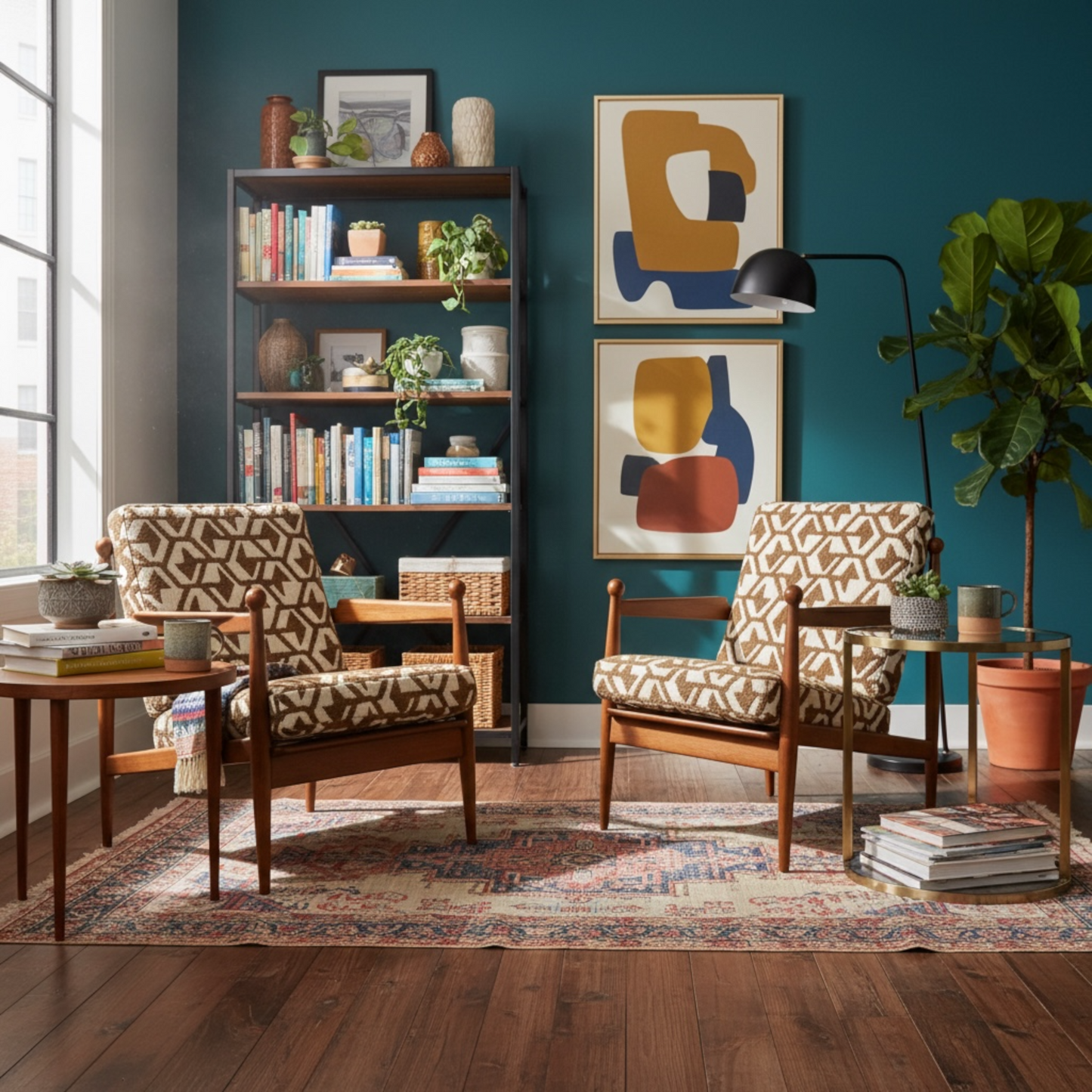 Pair Of Danish Teak Armchairs
