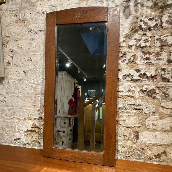 Early C20 Oak Framed Mirror