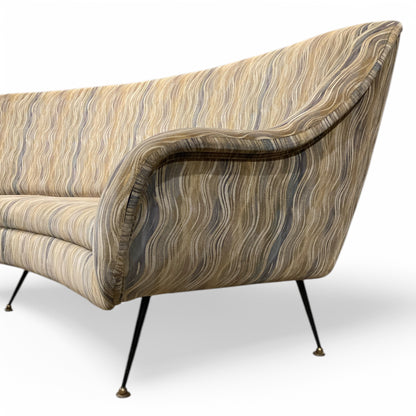 Fifties Curved Italian Sofa
