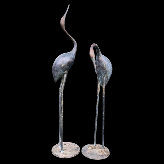 Midcentury Bronze Herons
