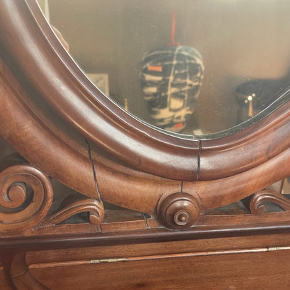 Victorian Mahogany Toilet Mirror