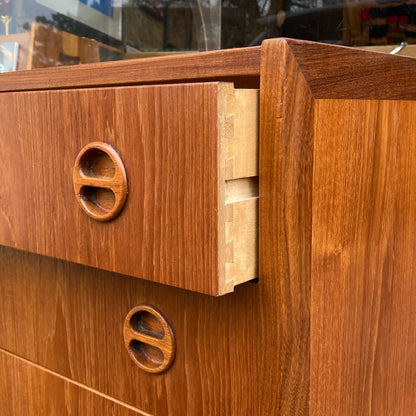 Teak Domino Chest Of Drawers