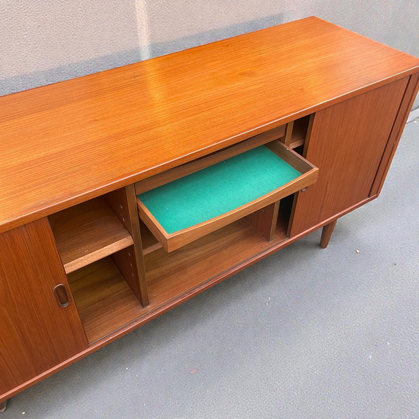 Arne Vodder Teak Sideboard with Tambour Doors