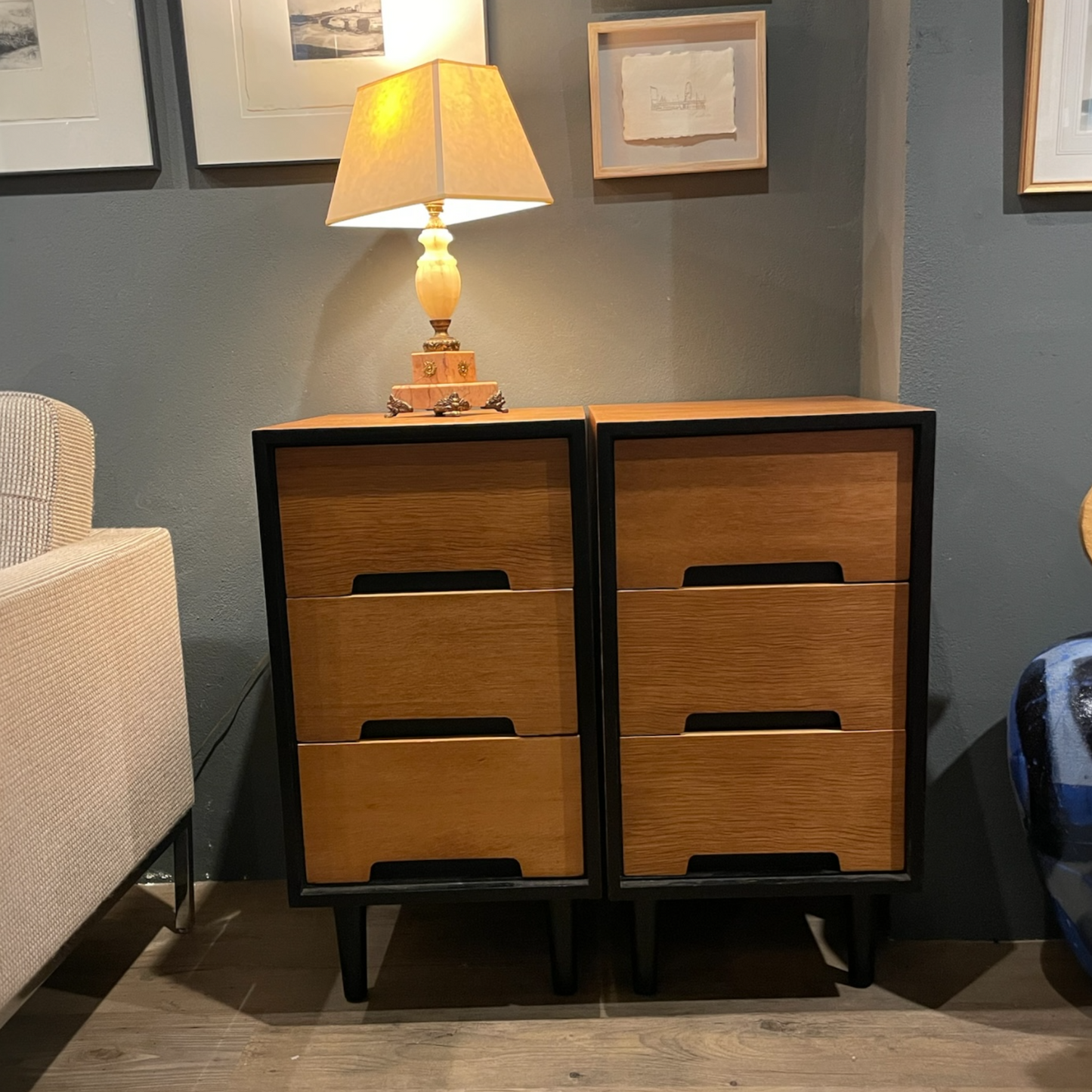 Pair of Stag Bedside Cabinets