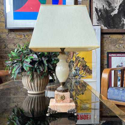 Small Cream Onyx Lamp