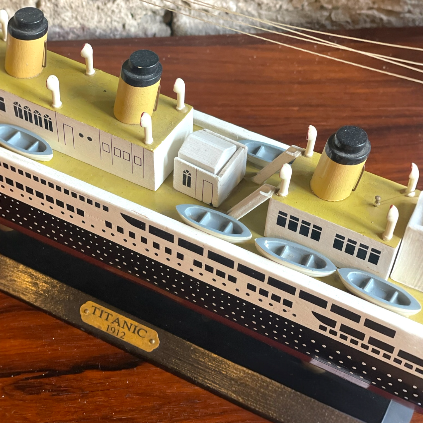 Hand painted model of the Titanic