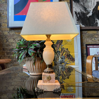 Small Cream Onyx Lamp