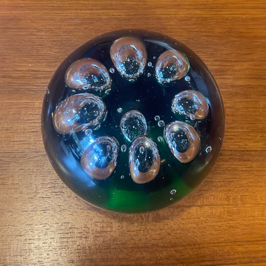 Green Art Glass Paperweight