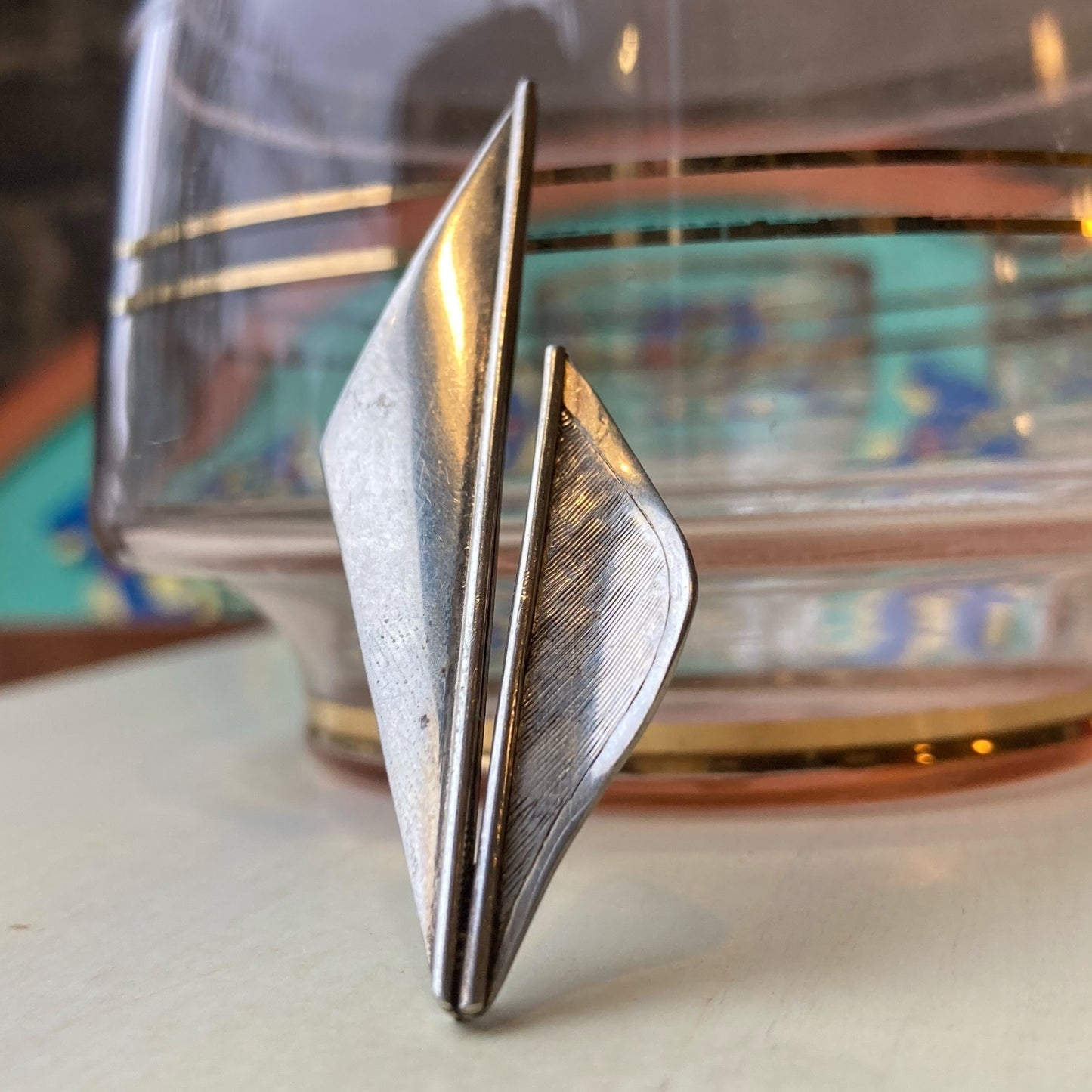 Vintage Tlm Silver Brooch