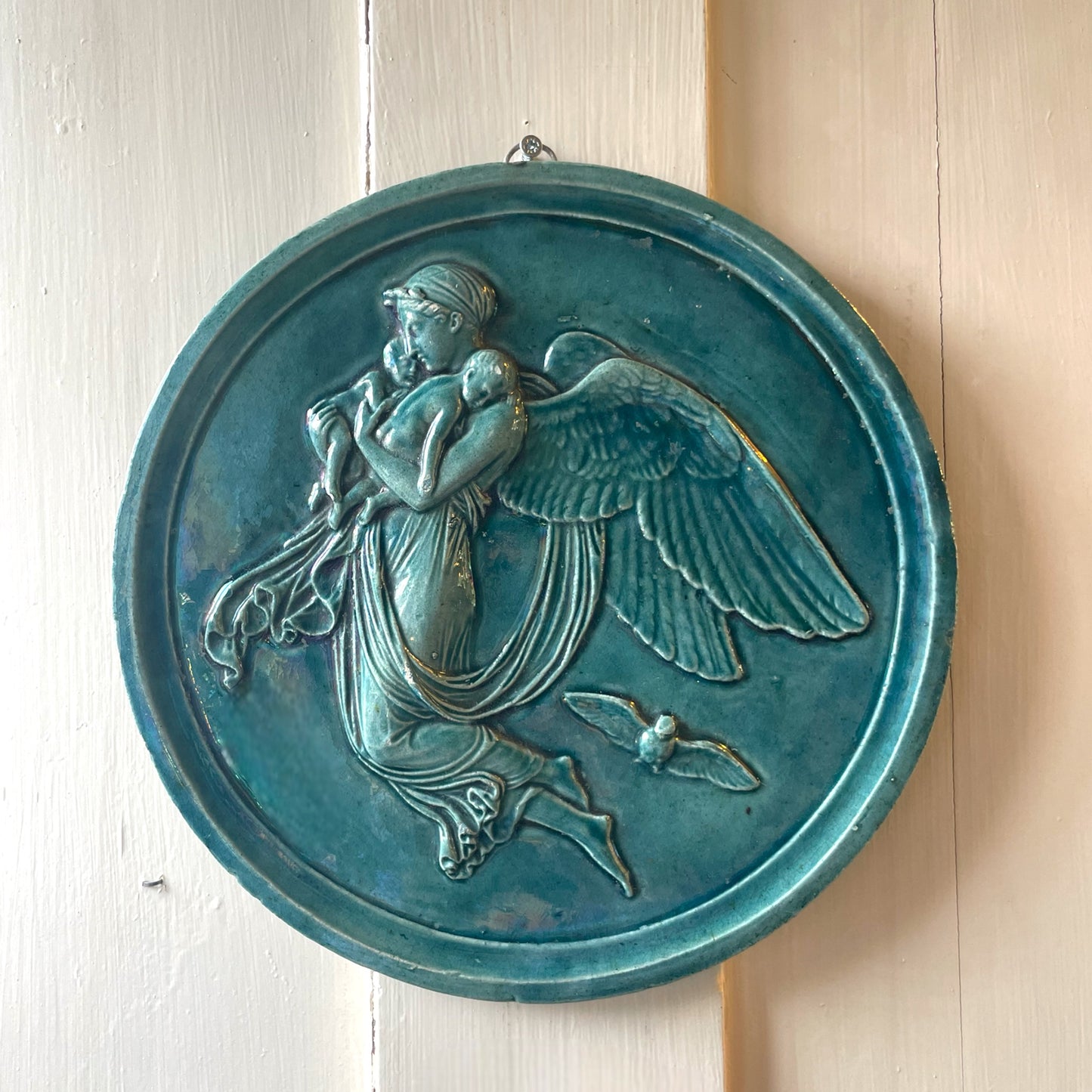 Turquoise Majolica Plaque