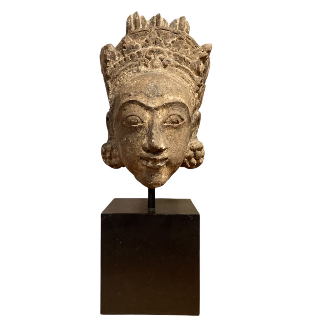 Carved Stone Head Of Deity