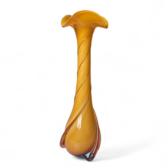 Italian Empoli Amber Vase