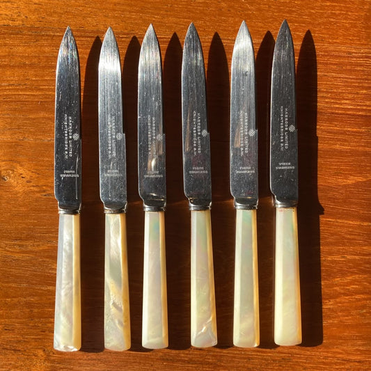Six Art Deco Fruit Knives