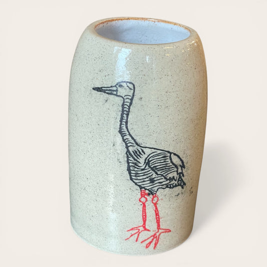 Red Legged Birds Pot