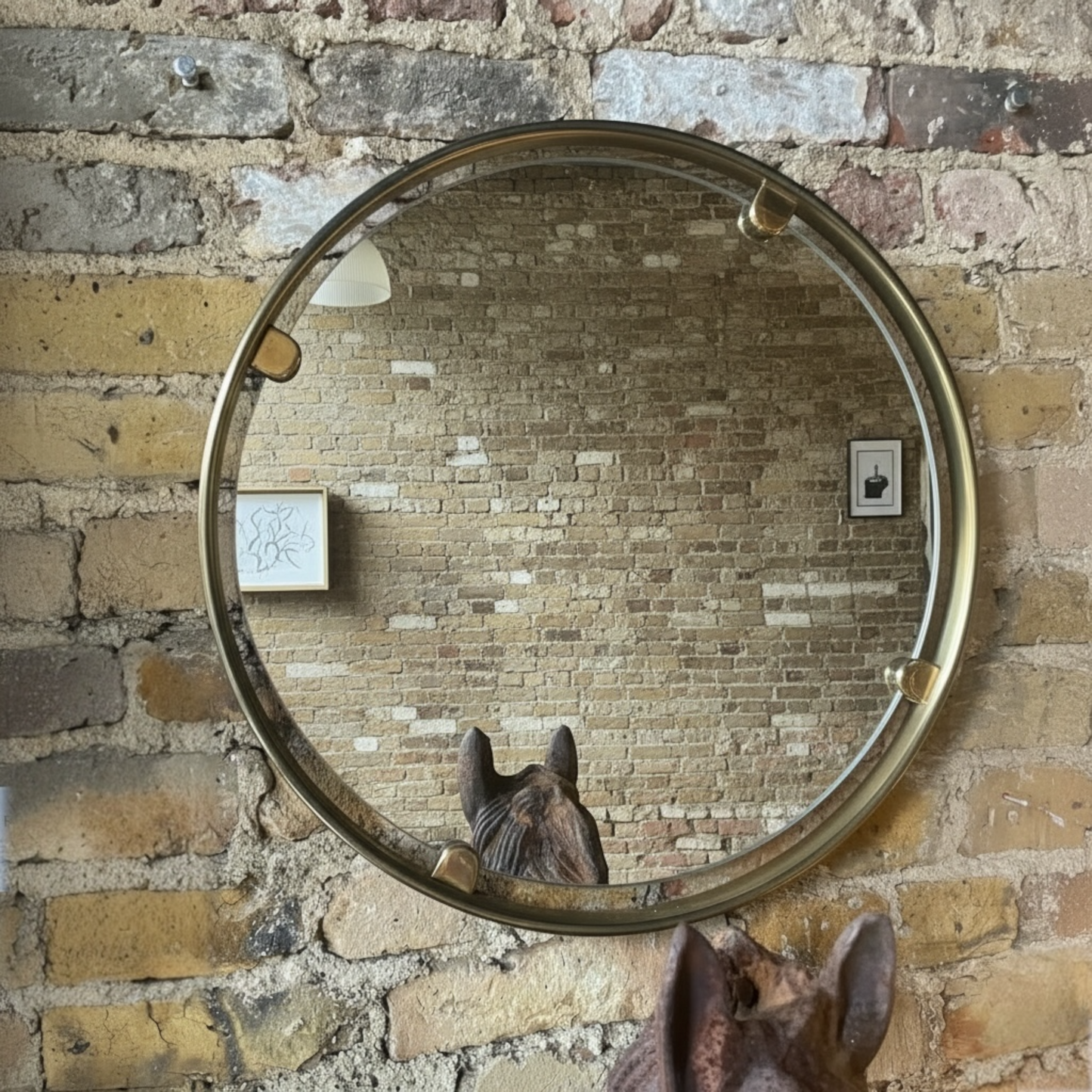 Brass Framed Mirror