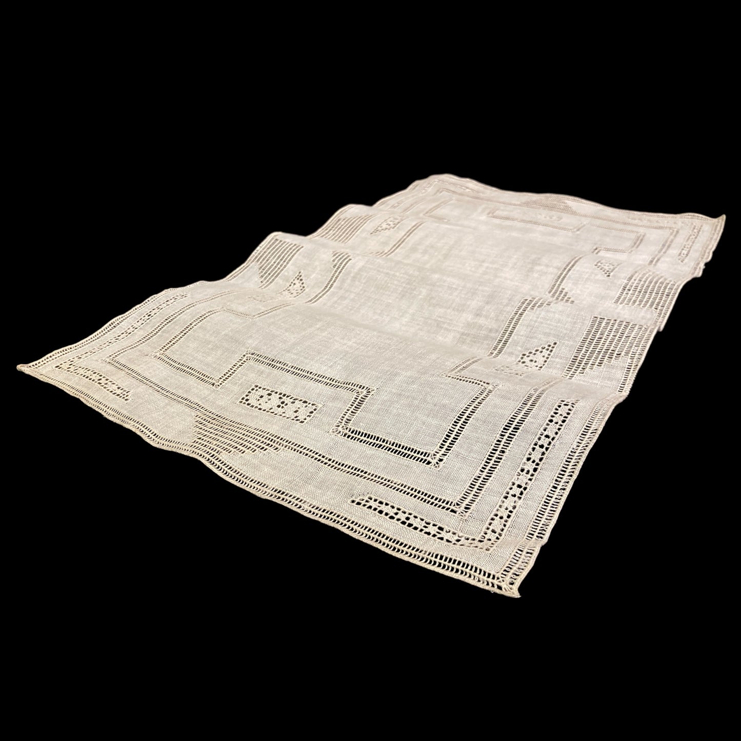 Six Vintage Linen Placemats