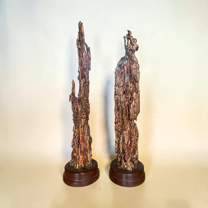 Pair Of Copper Sculptures