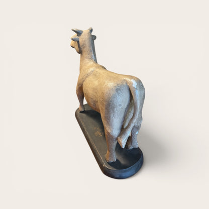 C19 Wooden Sculpture Of A Cow