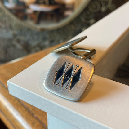 Black Enamel Chrome Cufflink