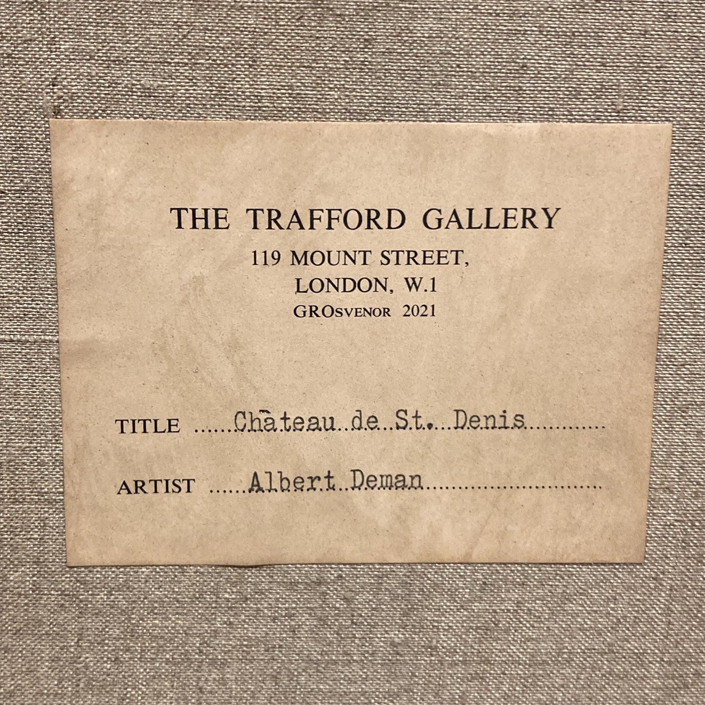 Albert Deman Chateau de Saint Denis