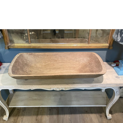 C19 Carved Pine Dough Trough