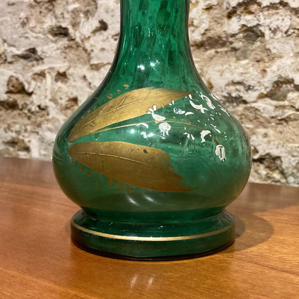 Victorian Green Glass Vases