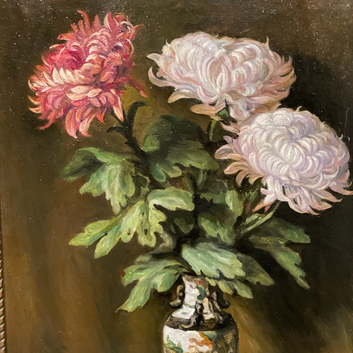 Chrysanthemums in a Chinese jar