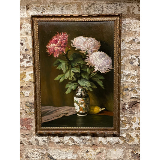 Chrysanthemums in a Chinese jar