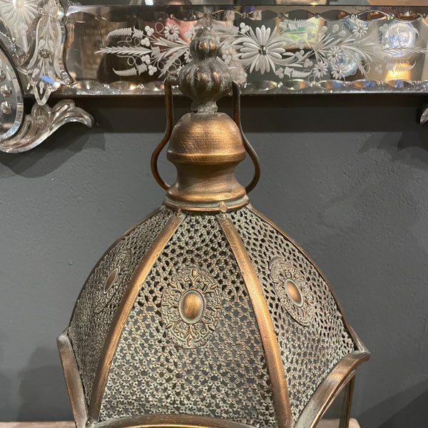 Large Coppered Metal Lantern
