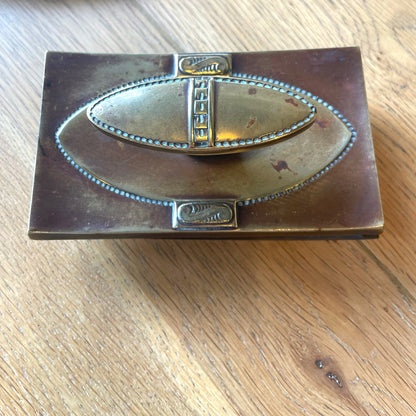 Art Nouveau Brass Desk Set