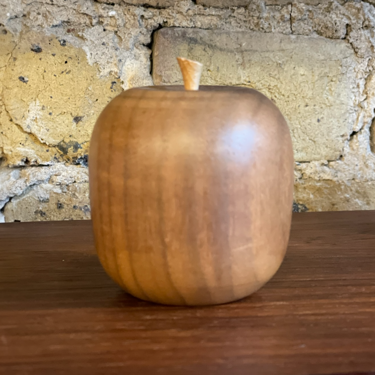 Hand Turned Walnut Apple