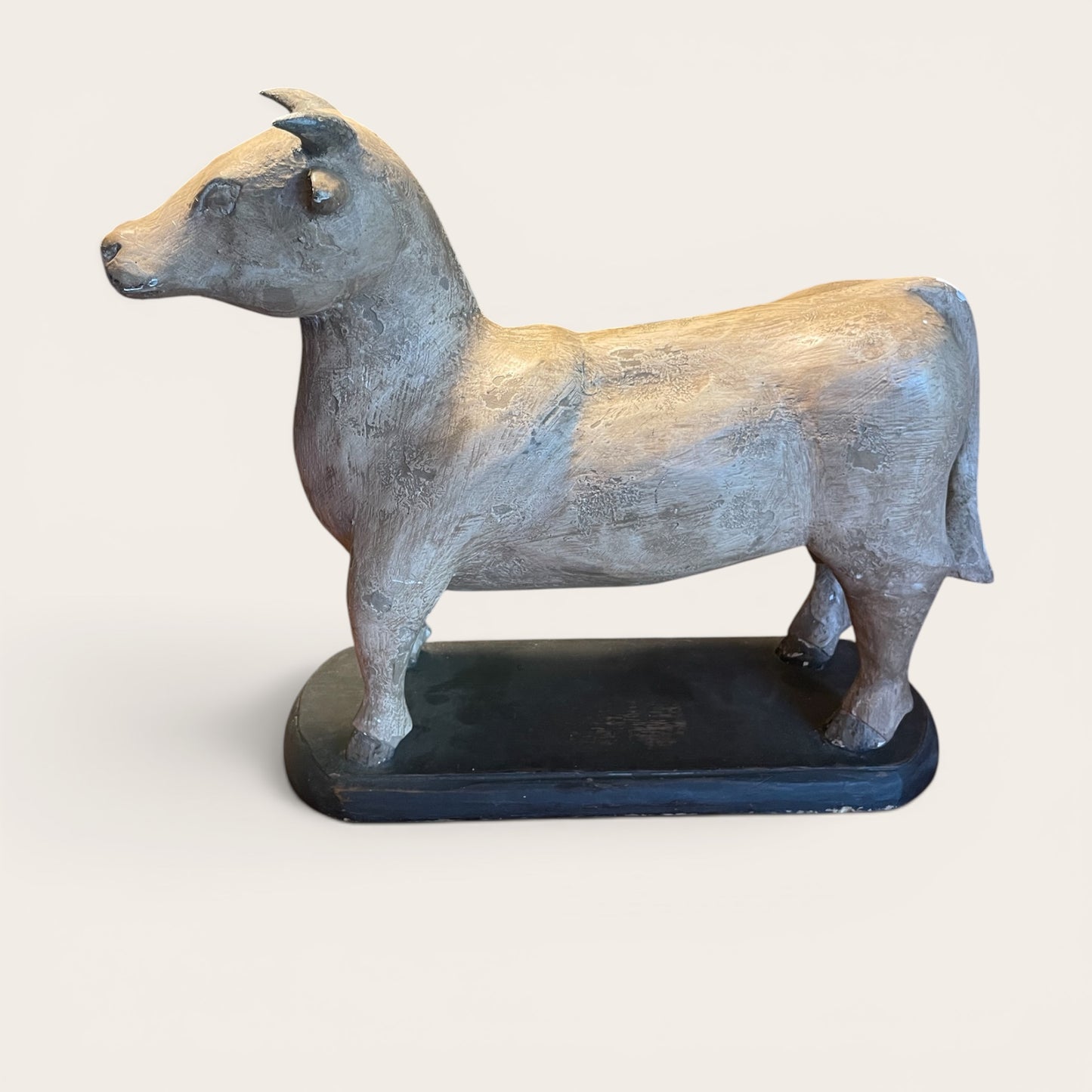C19 Wooden Sculpture Of A Cow