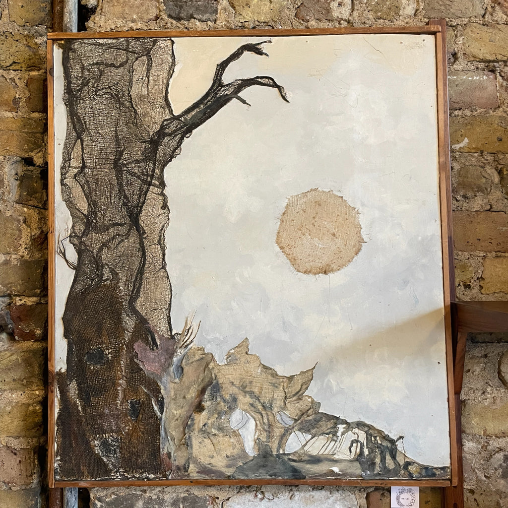 Mixed Media Painting of a Tree