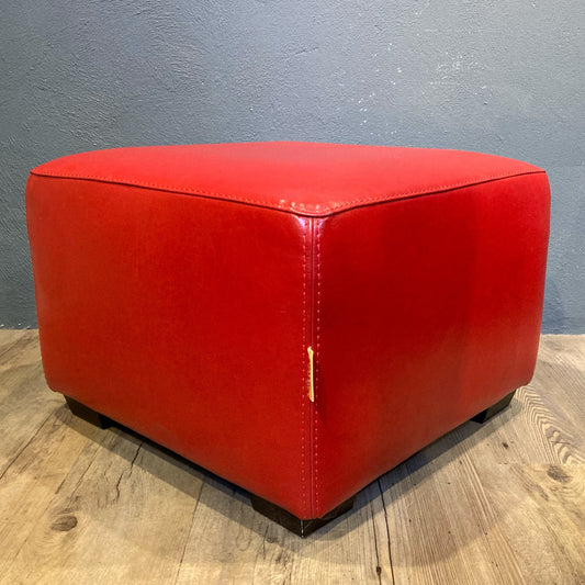 Italian Red Leather Square