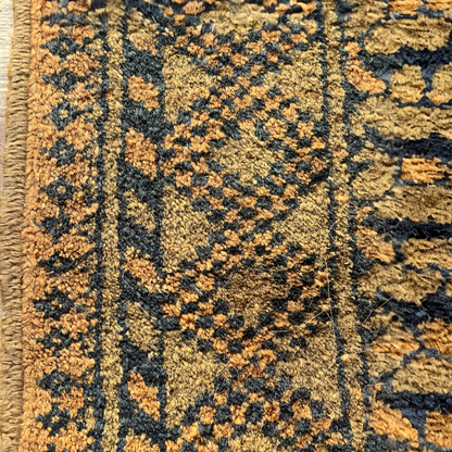 1960s Golden Afghan Rug
