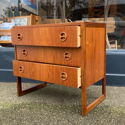 Teak Domino Chest Of Drawers