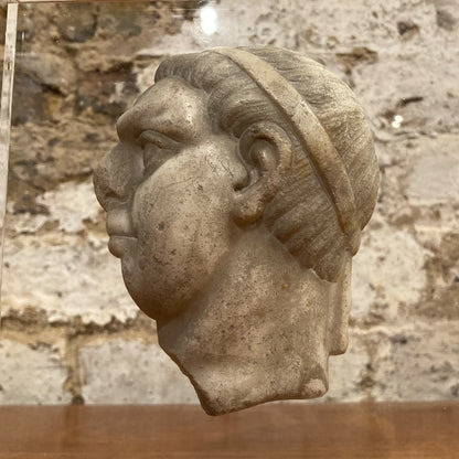 Carved Marble Roman Head